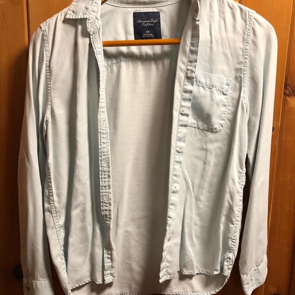 Denim button down